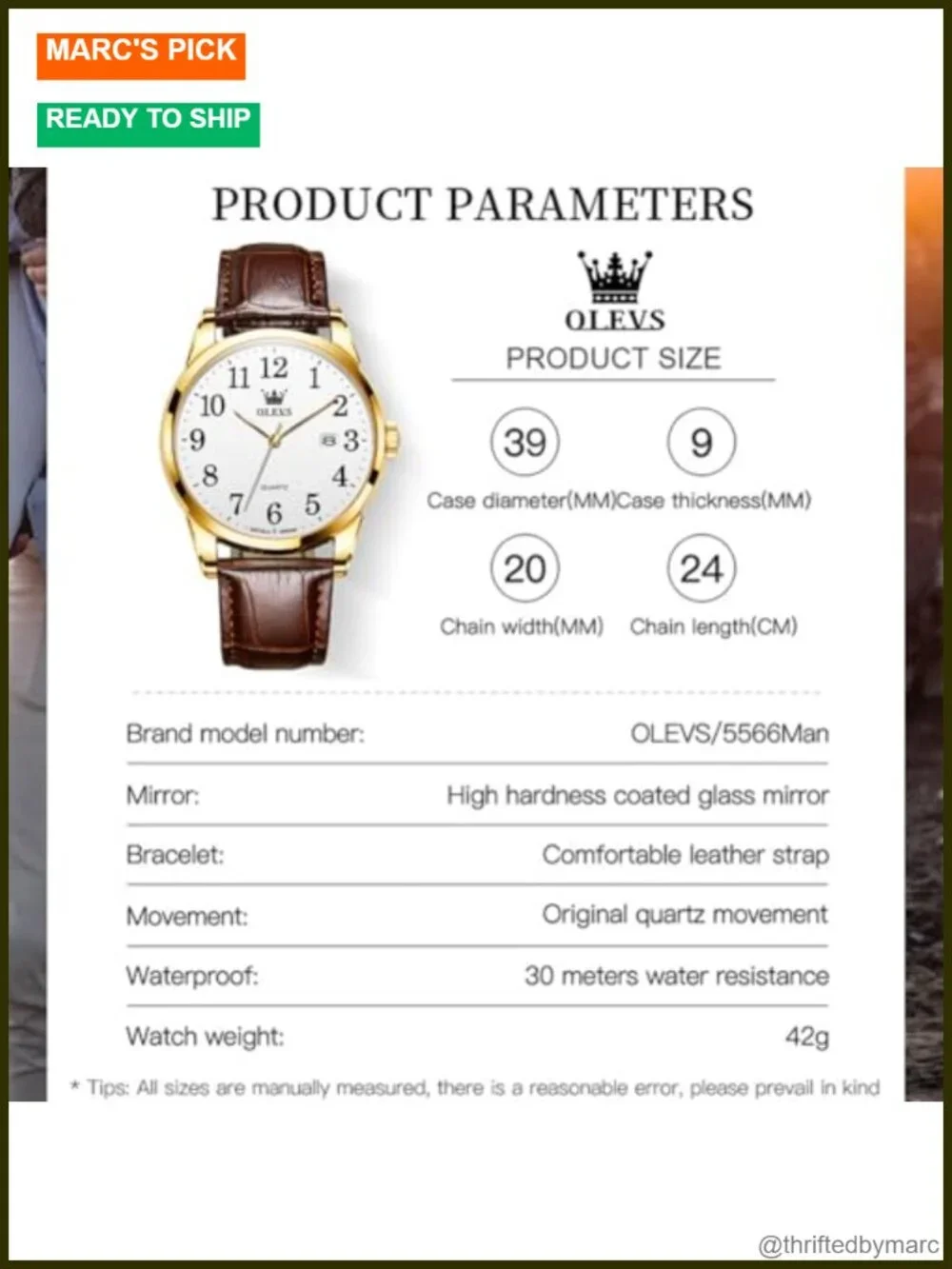 Vintage Leather Band Dress Classic Easy Reader Arabic Numerals Analog Quartz